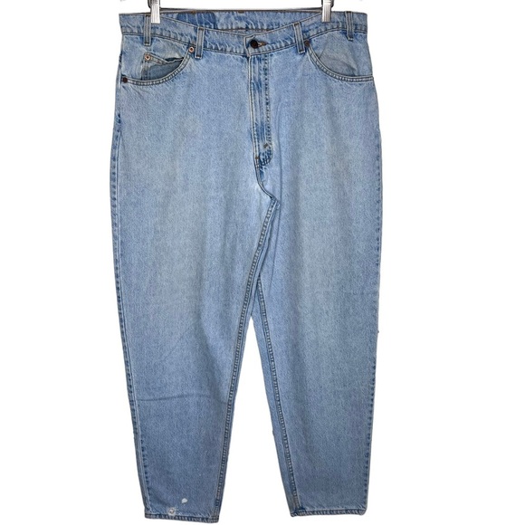 VTG 90s Levis 560 OrangeTab Loose Fit Light Wash Straight Jeans USA 38 W x 34 L - Picture 1 of 16